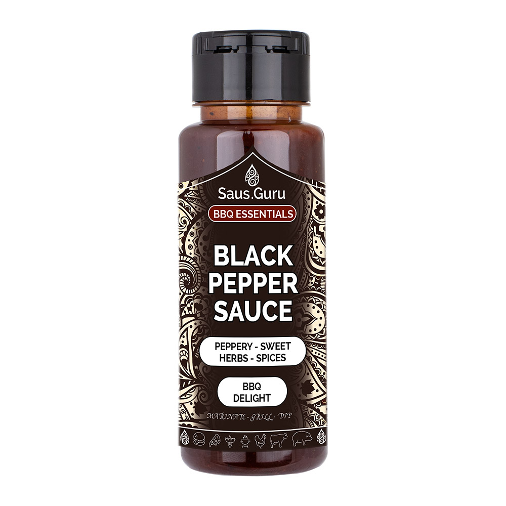 Saus.Guru Black Pepper BBQ Sauce Squeeze Flasche